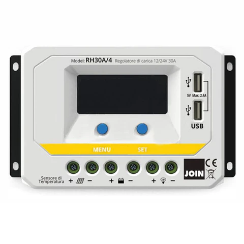 REGULADOR PAINEL FOTOVOLTÁICO 30A C/ 2XUSB 12-24V JOIN