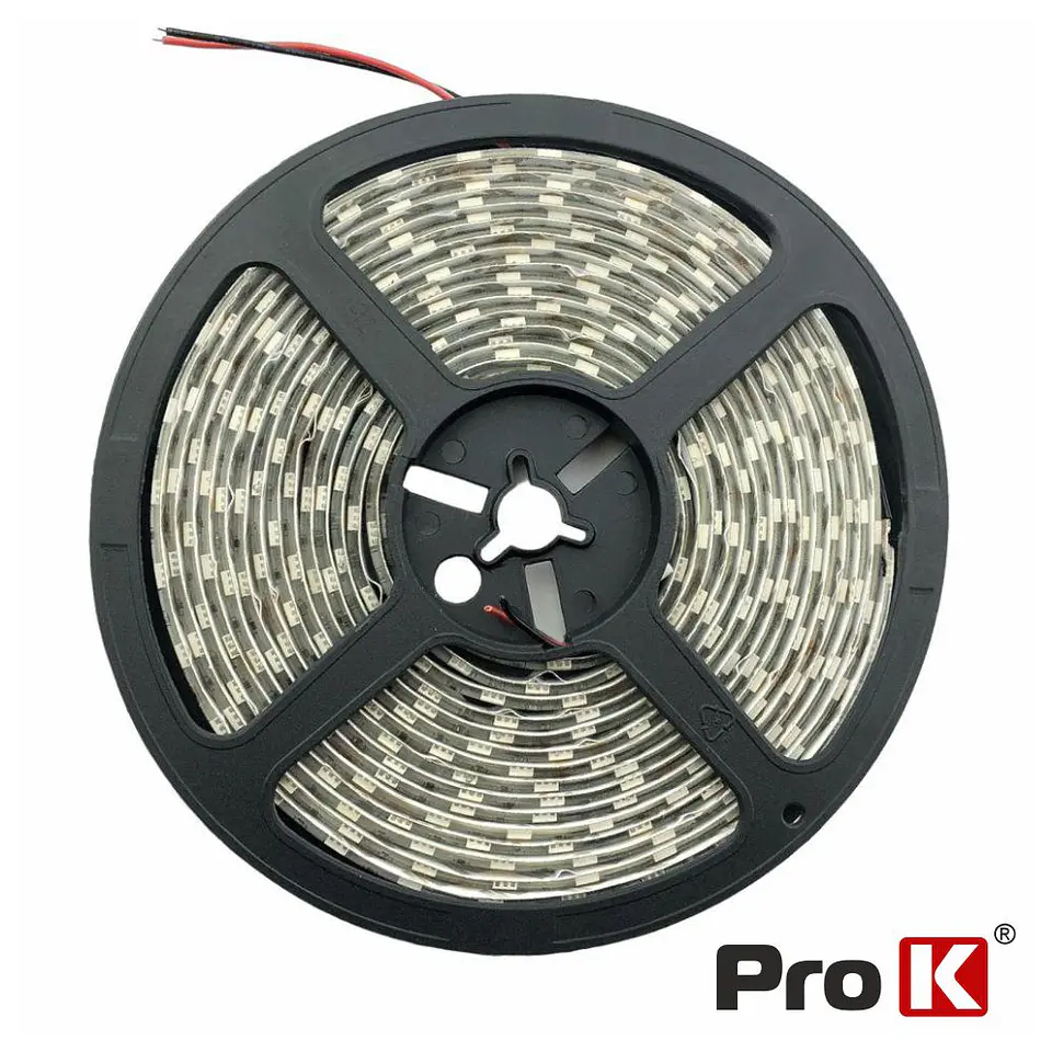 Fita 300 LED 5050 Vermelho 7.2W/m 12V IP65 5m PROK 1