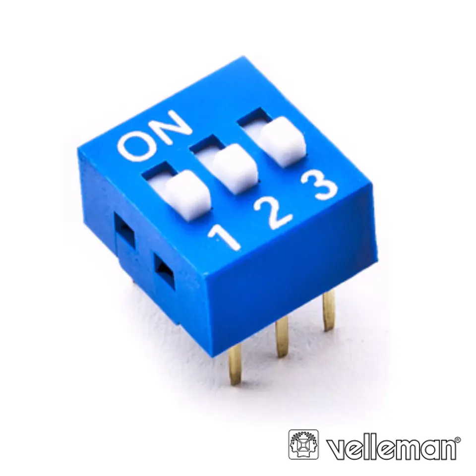 INTERRUPTOR DIP 3 POSIÇÕES VELLEMAN 1