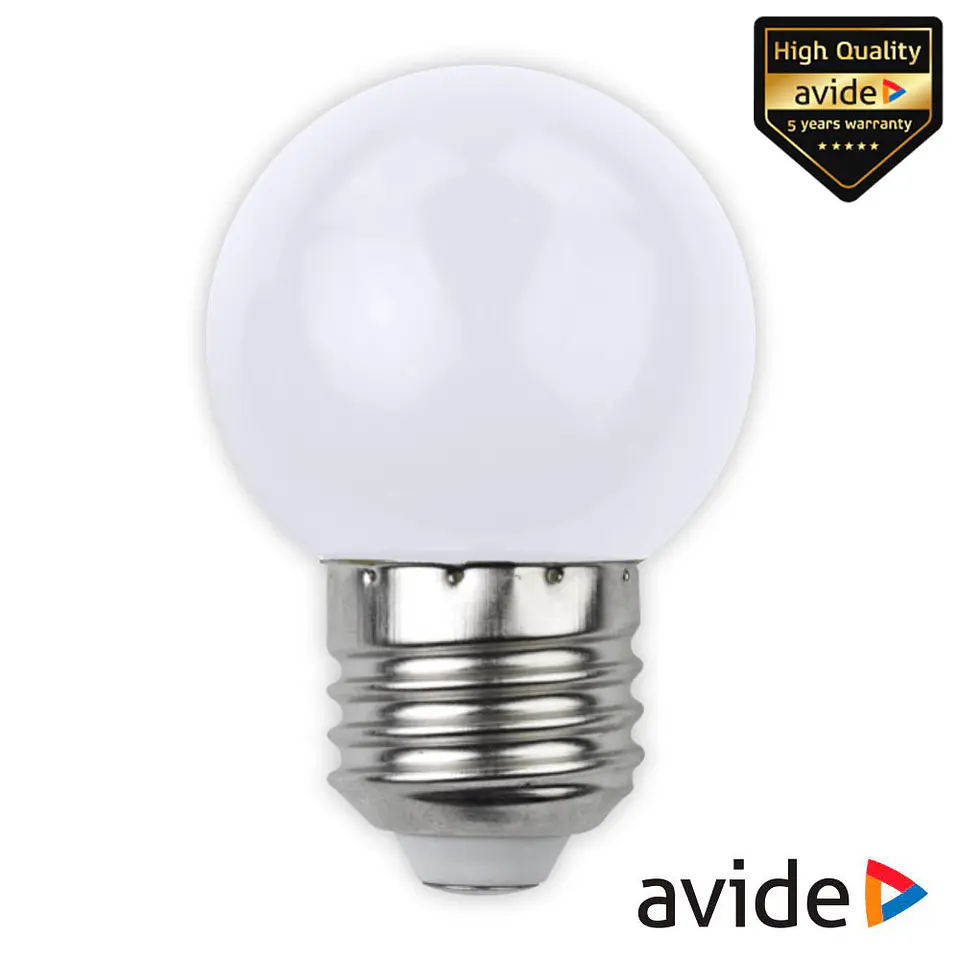 Lâmpada E27 1W LED Globo G45 Branco 30lm AVIDE 1