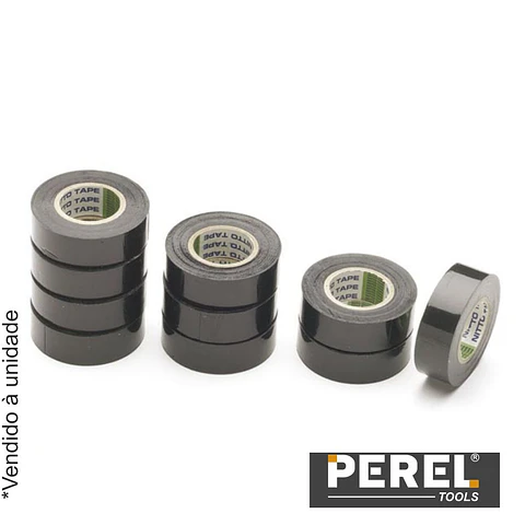 Fita Isoladora  Preta - 19 mm X 10 M PEREL