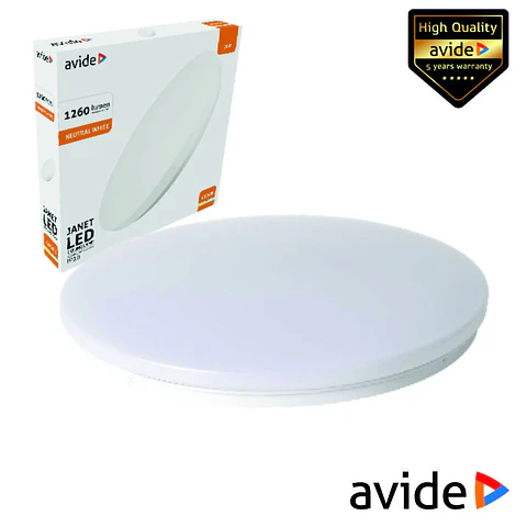 Aplique LED Redondo 18W 330mm 4000K 1260lm AVIDE