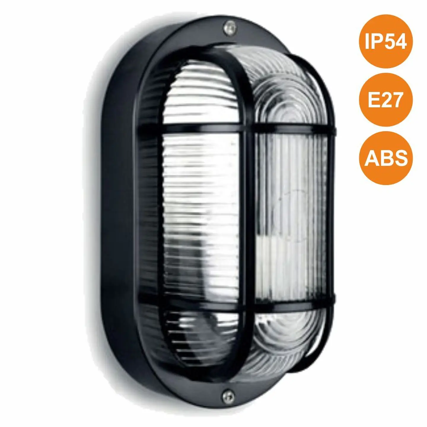 APLIQUE OLHO DE BOI E27 IP54 PRETO 1