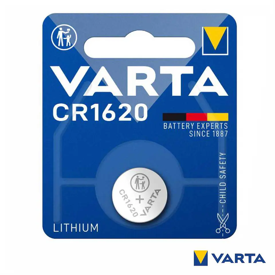 Pilha Lithium Botão CR1620 3V Blister VARTA 1