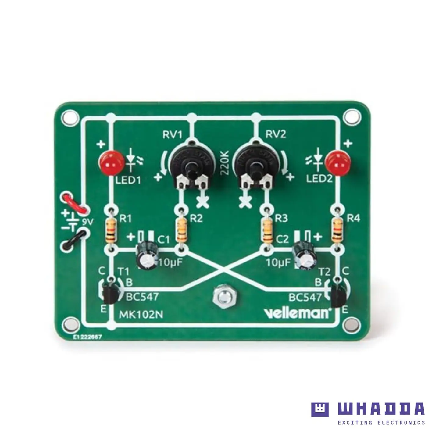 Mini Kit de Montagem de Multivibrador Astável WHADDA 1