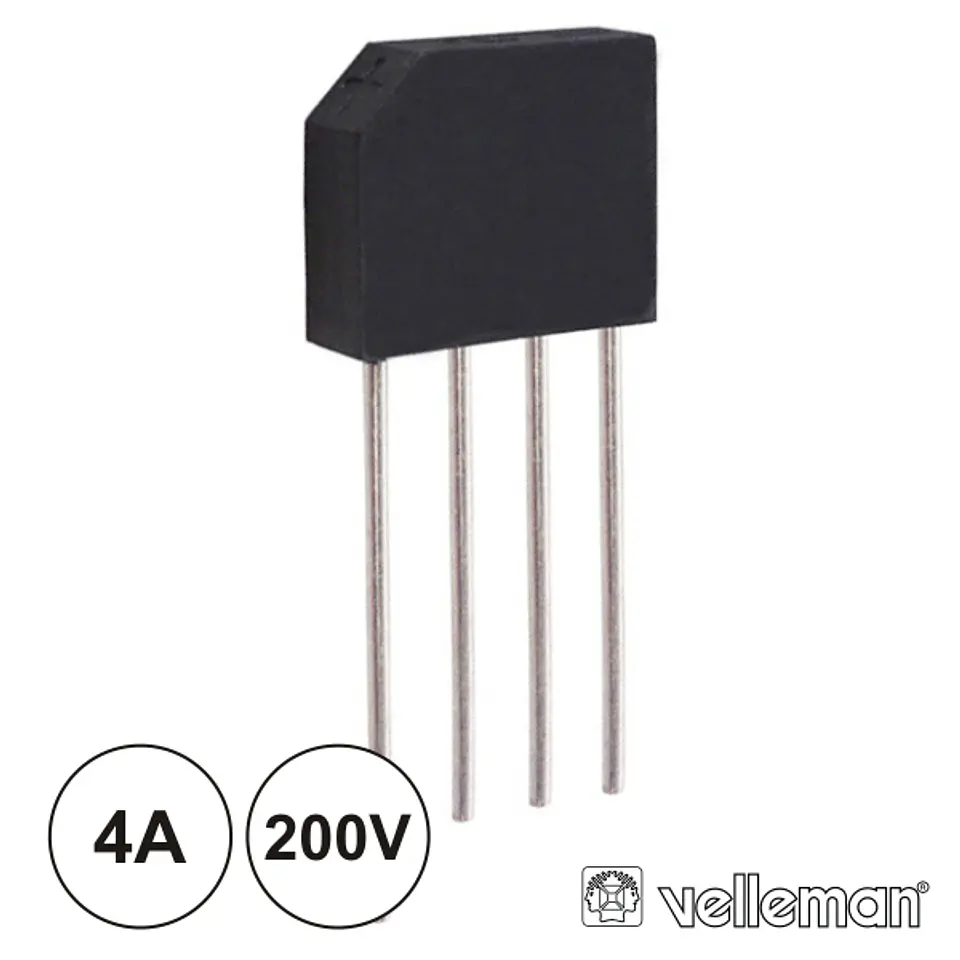 PONTE RECTIFICADORA 200V 4A RS403 1