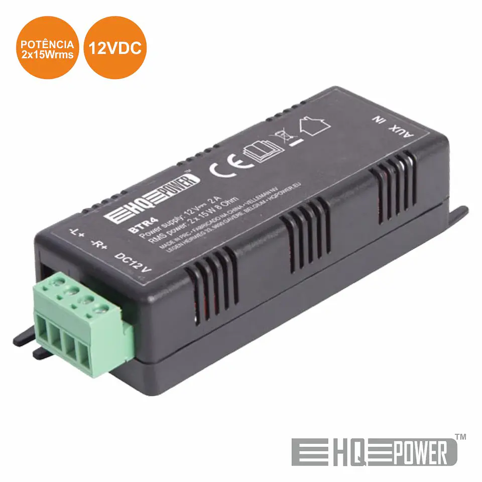 AMPLIFICADOR DE ÁUDIO S/ FIOS 2X15Wrms HQ POWER 1