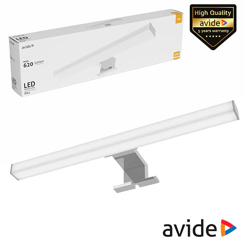 Candeeiro LED 6W 620lm 400mm 4000K IP44 Cromado AVIDE