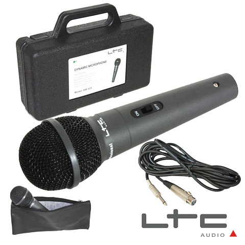 MICROFONE DINÂMICO C/ CABO/MALA/BOLSA 80HZ-20KHZ LTC