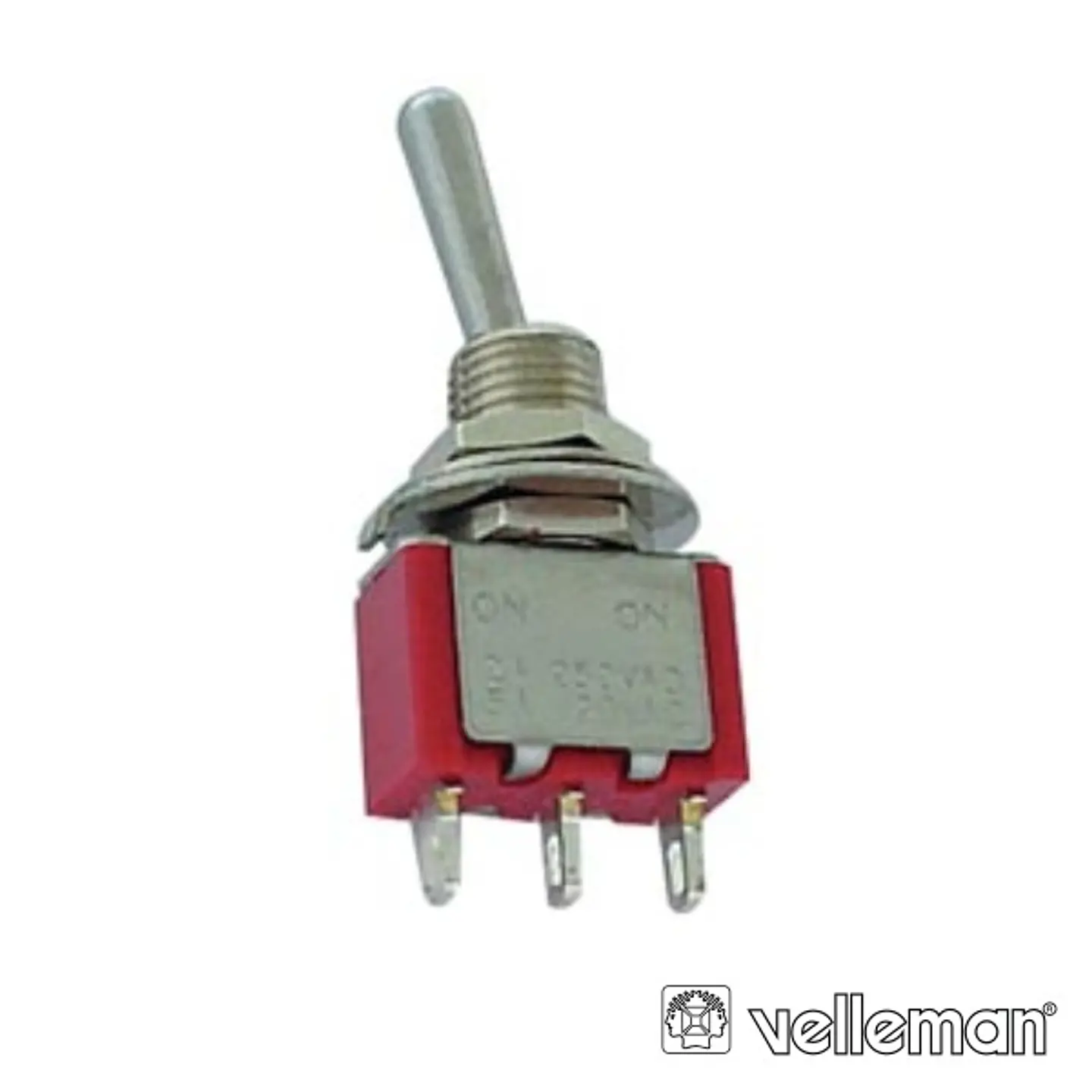 INTERRUPTOR ALAVANCA SPDT VERTICAL (ON)-OFF-(ON) 1