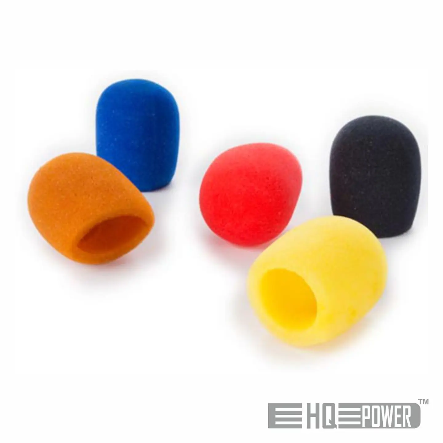 CONJUNTO 5 ESPONJAS P/ MICROFONE WINDCAP SORTIDAS HQ POWER 1