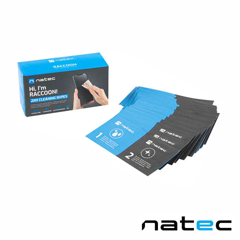 Toalhetes Húmidos e Secos P/ Limpeza de Ecrãs 50x NATEC