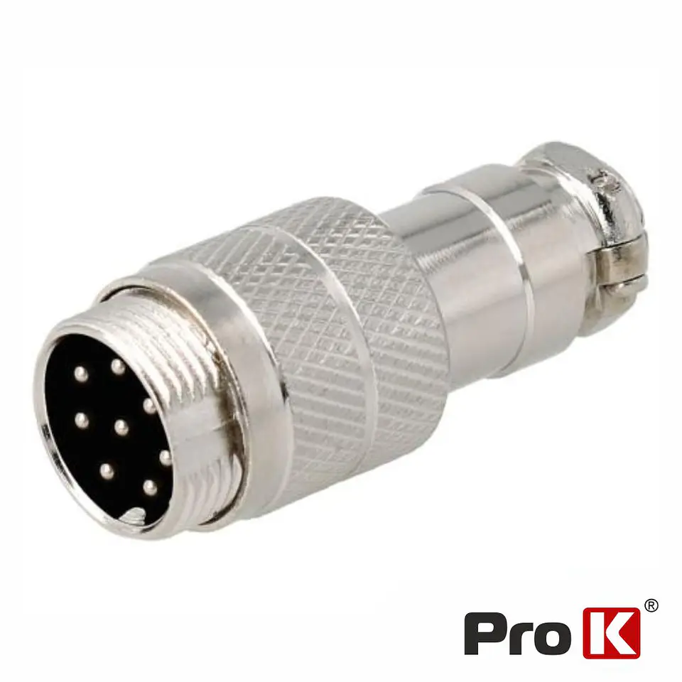 Ficha Microfone 8p Macho P/ Soldar PROK 1