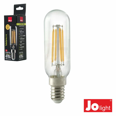 Lâmpada LED E14 T25 Filamento 4.5W 230V 2700K 470lm JOLIGHT