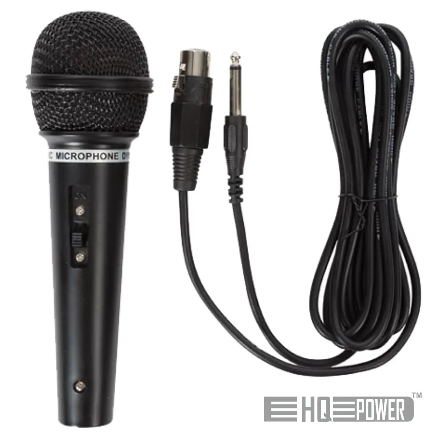 MICROFONE DINÂMICO C/ CABO 80HZ-12KHZ 3M HQ POWER 1