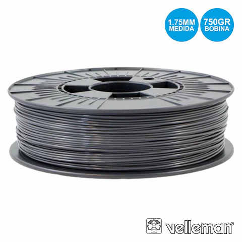 ROLO DE FILAMENTO P/ IMPRESSÃO 3D 1.75MM 750G CINZENTO