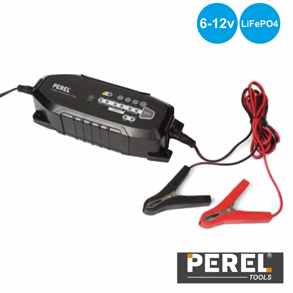 CARREGADOR BATERIAS CHUMBO 6/12V E LIFEPO4 IP65 PEREL 1