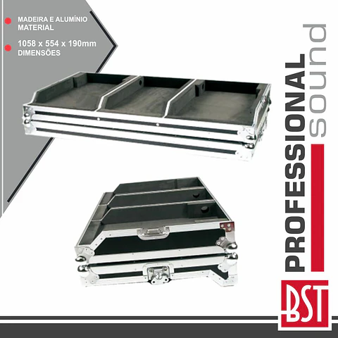 MALA TRANSPORTE DJ P/ 2 LEITORES 12.5" E CONTROLADOR 10" BST