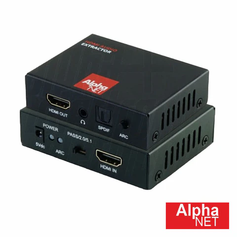 Extrator de Áudio HDMI->HDMI+Toslink+Jack3.5mm Função ARC