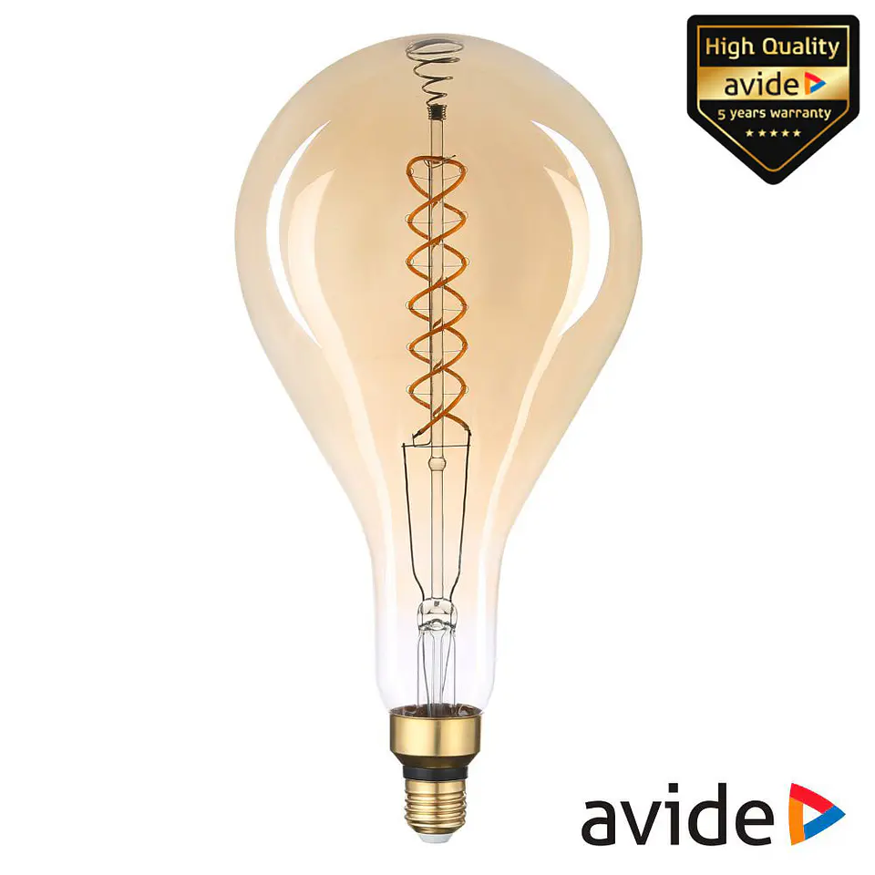 Lâmpada E27 8W 230V Filamento 2400K 500lm Amber AVIDE 1