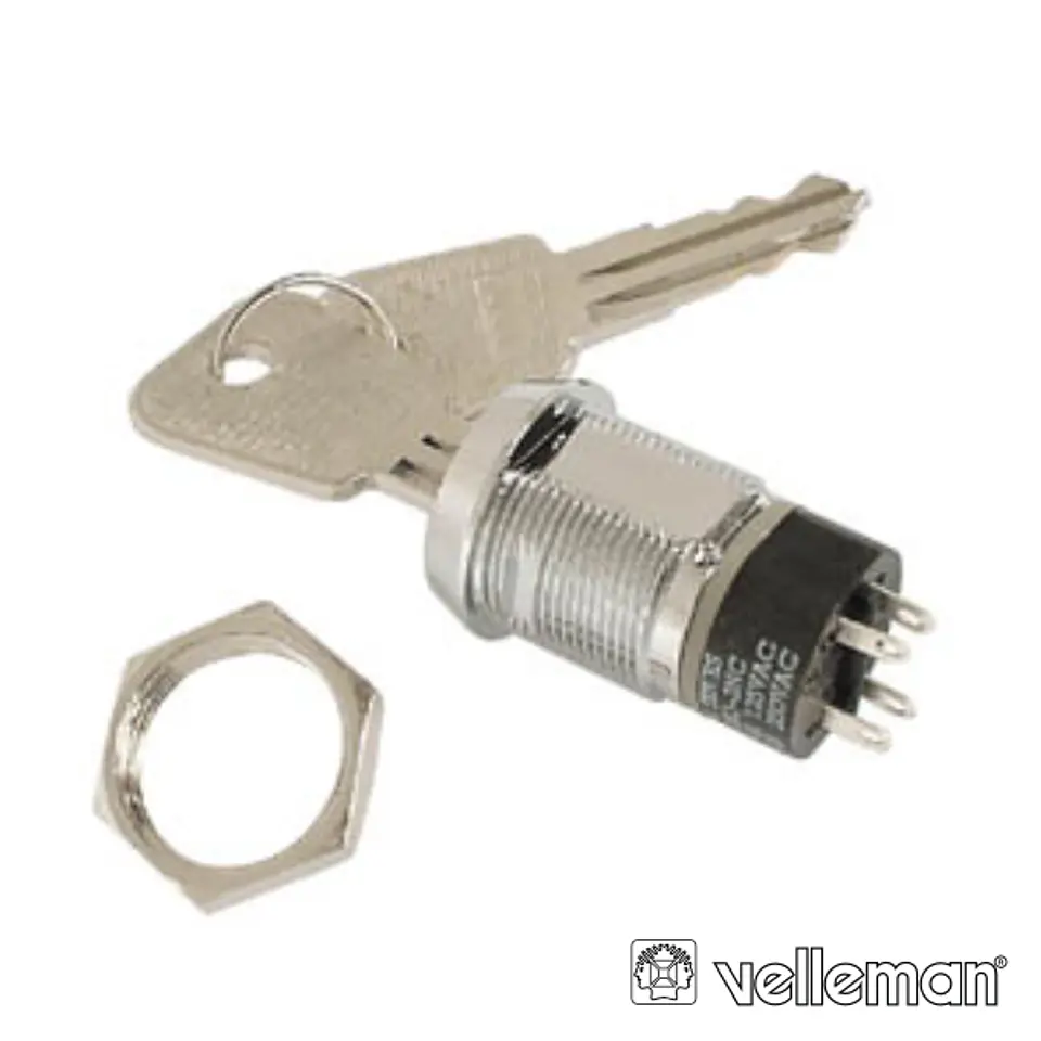 INTERRUPTOR C/ CHAVES 2P OFF-ON DPST VELLEMAN 1