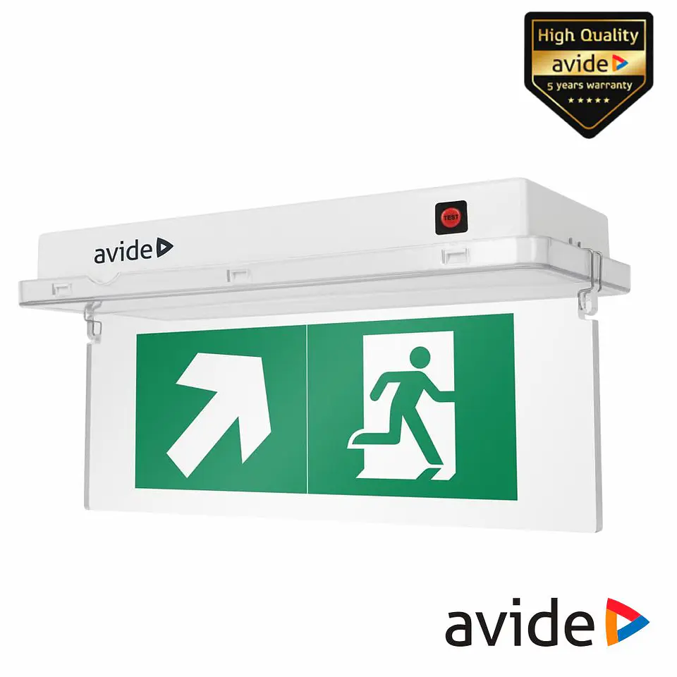 Aplique Emergência Horizontal LED 3.8W C/8 Sinaléticas AVIDE 1