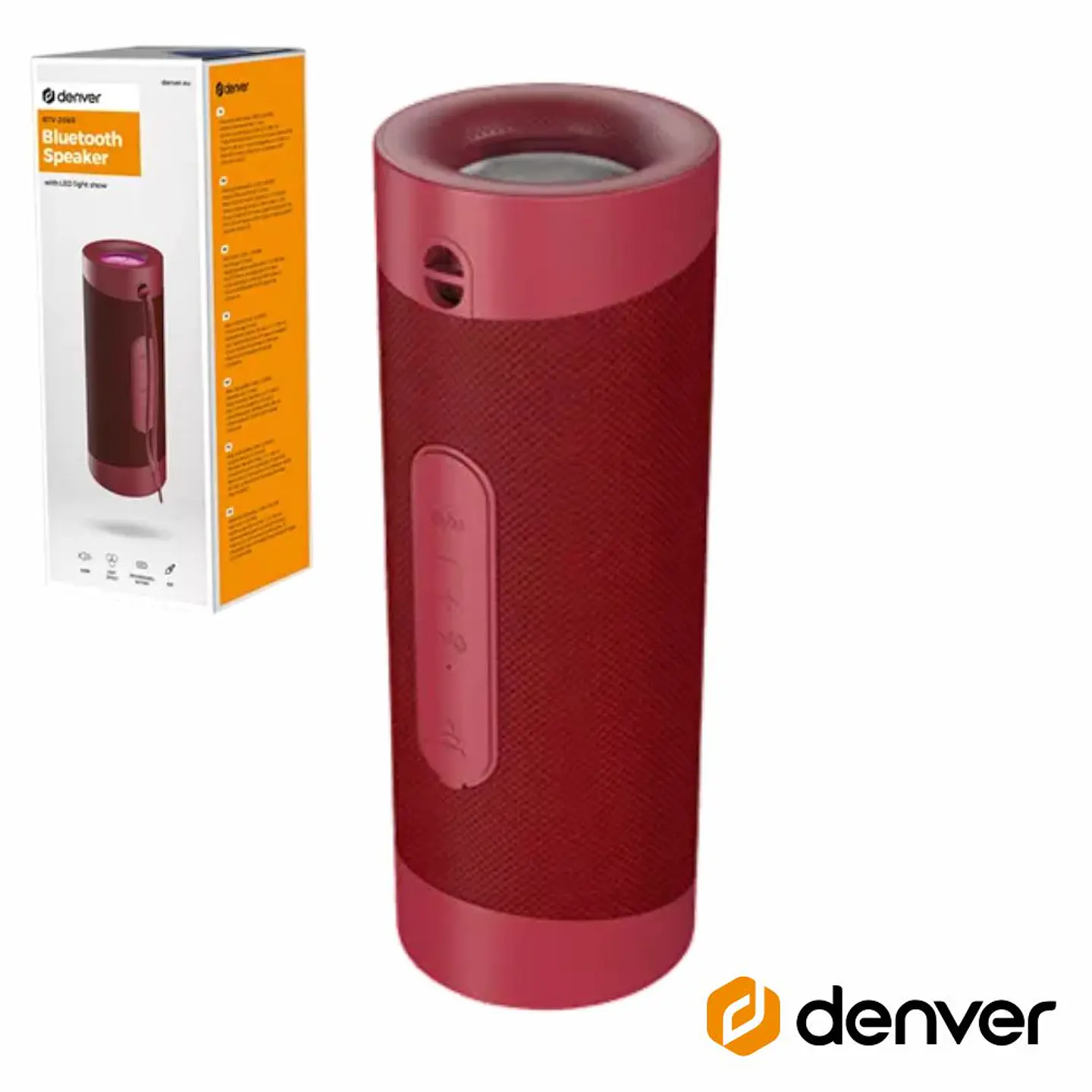 Coluna Bluetooth Portátil 2x100W AUX/USB/MicroSD/TWS 1