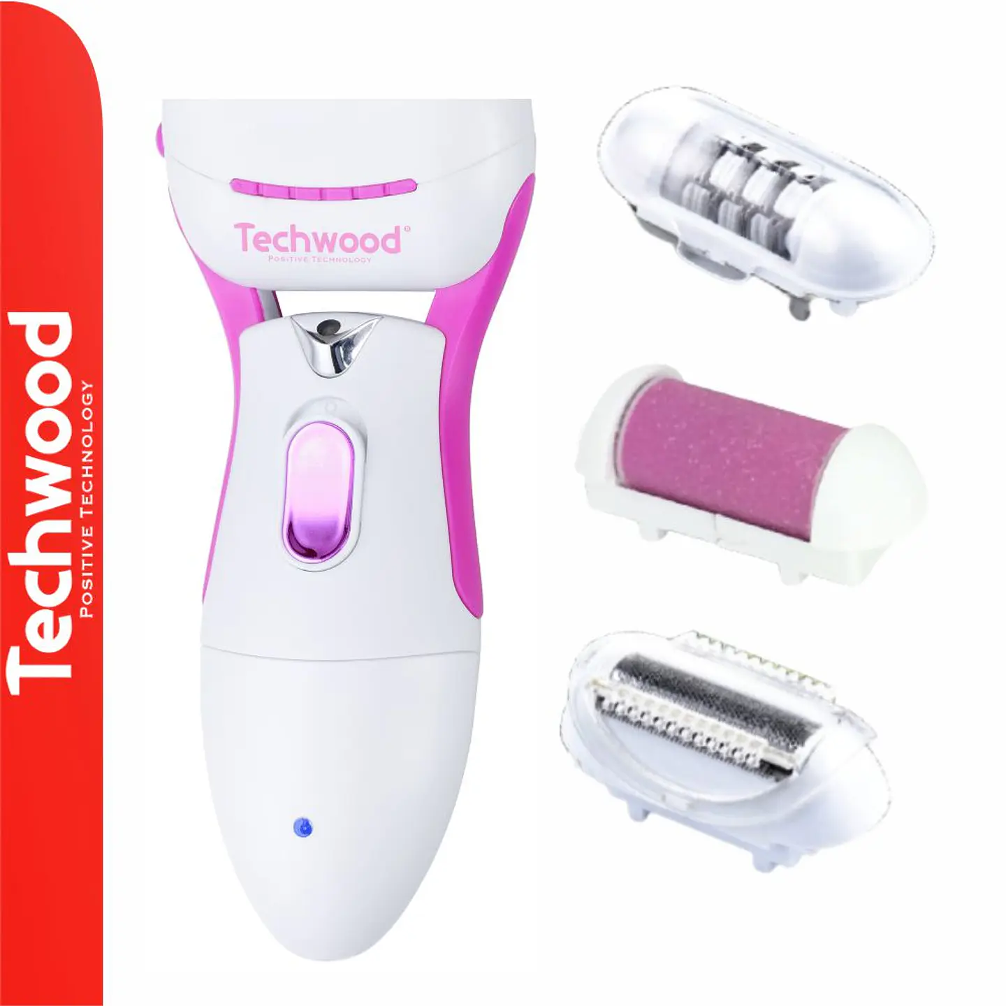 Depiladora 3 em 1 c/ Barbeador e Escova de Limpeza TECHWOOD 1