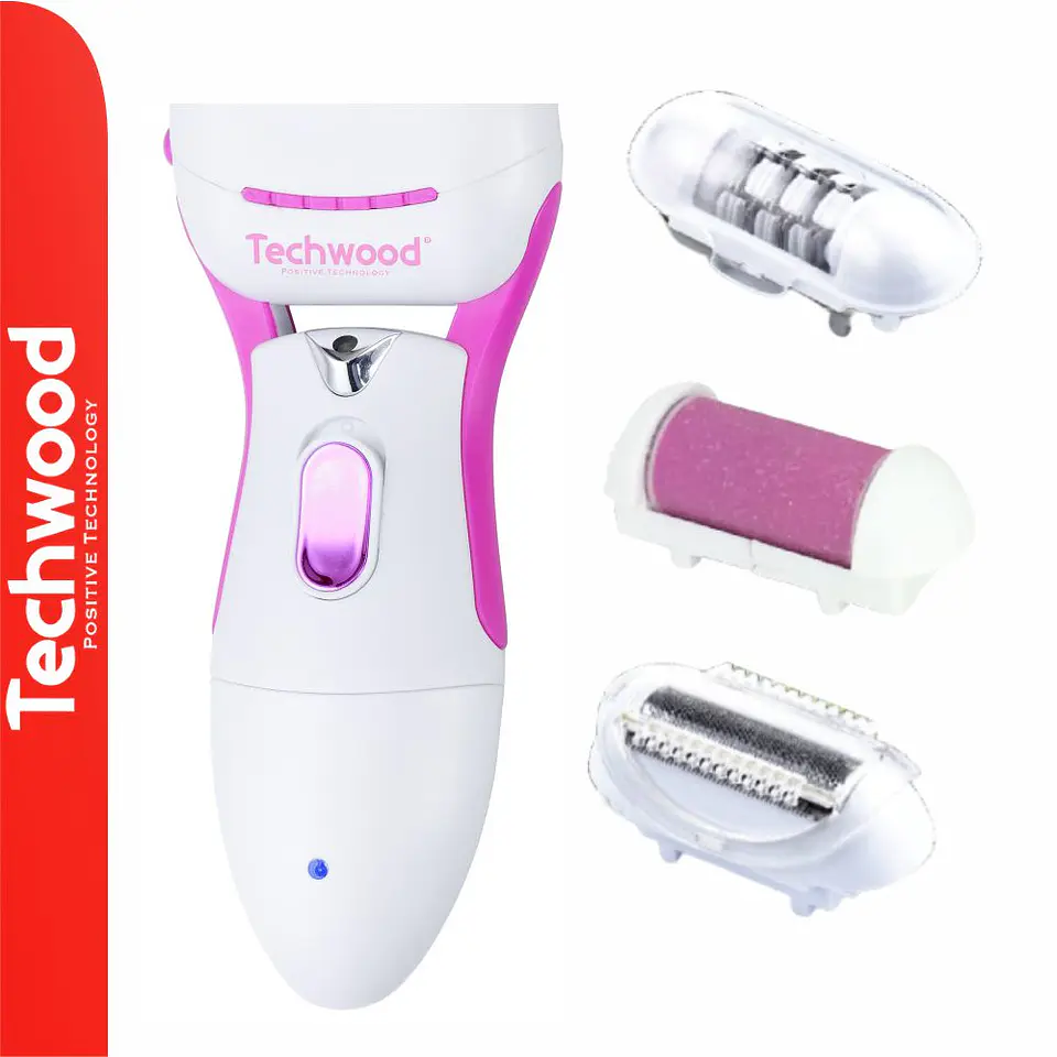 Depiladora 3 em 1 c/ Barbeador e Escova de Limpeza TECHWOOD 1