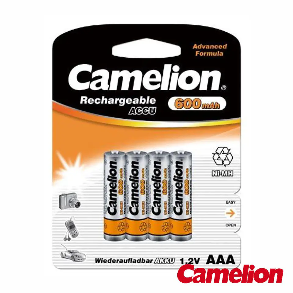 Bateria Ni-Mh AAA 1.2V 900ma 4x Blister CAMELION 1