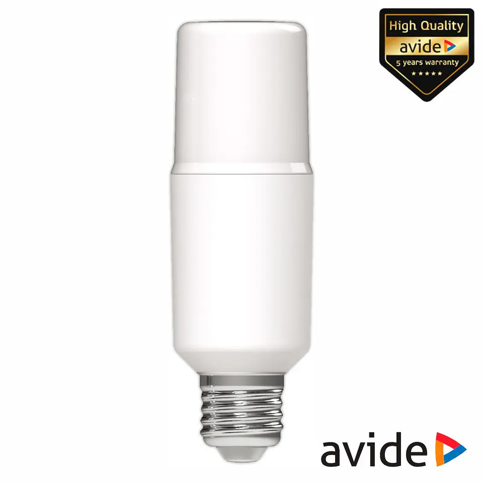 Lâmpada LED E27 Stick T37 9.5W 230V 4000K 1055lm AVIDE 1