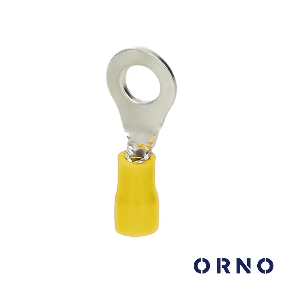 Terminal Redondo Isolado 6mm 100x Amarelo ORNO 1