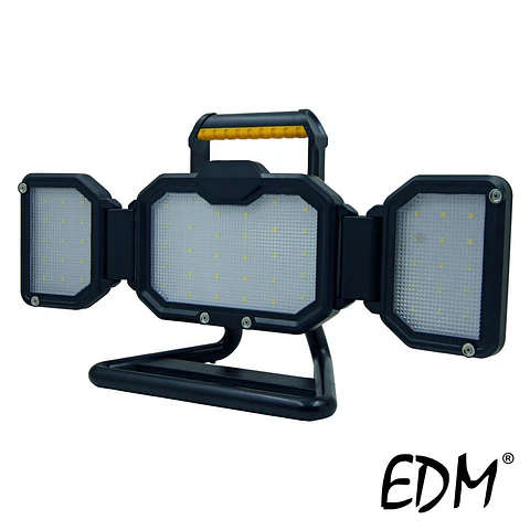 Foco LED 25W Dobrável IP44 2500lm Preto EDM