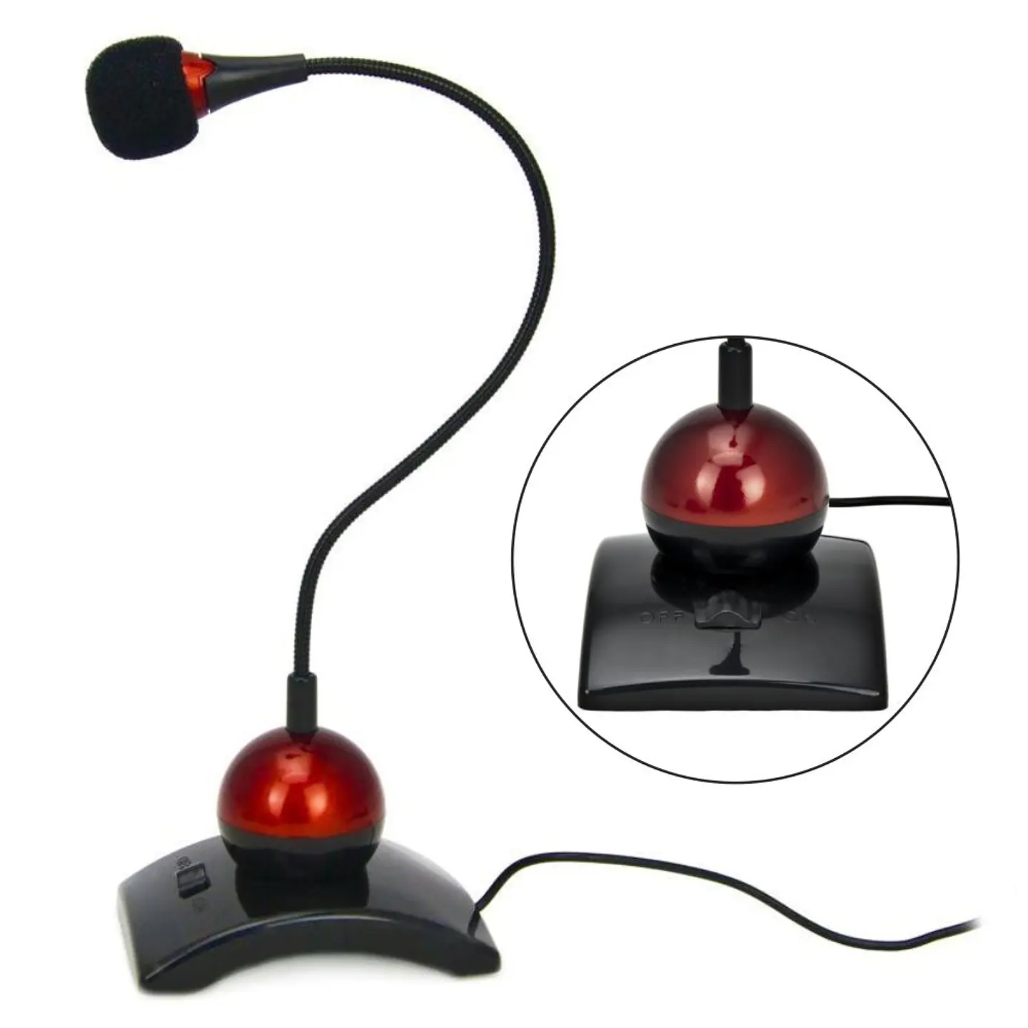 Microfone Mesa por Jack 3.5mm Vermelho 1