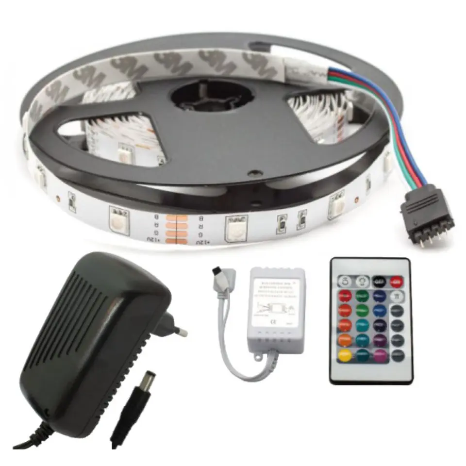 Kit Fita 150 LEDS 5050 12V 5m RGB C/ Control IP20 1