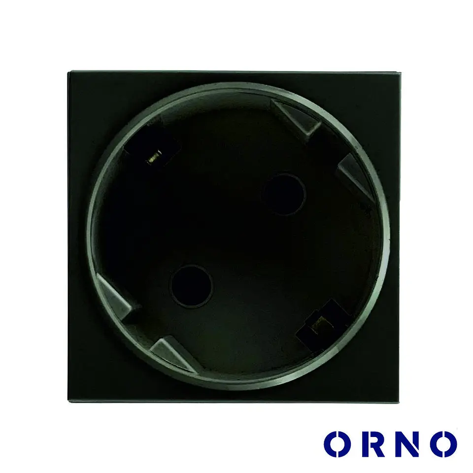 Módulo Schuko 45x45mm P/ Encastrar OR-GM-9010/B ORNO 1