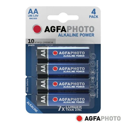 Pilha Alcalina LR6/AA 1.5V 4x Blister POWER AGFAPHOTO