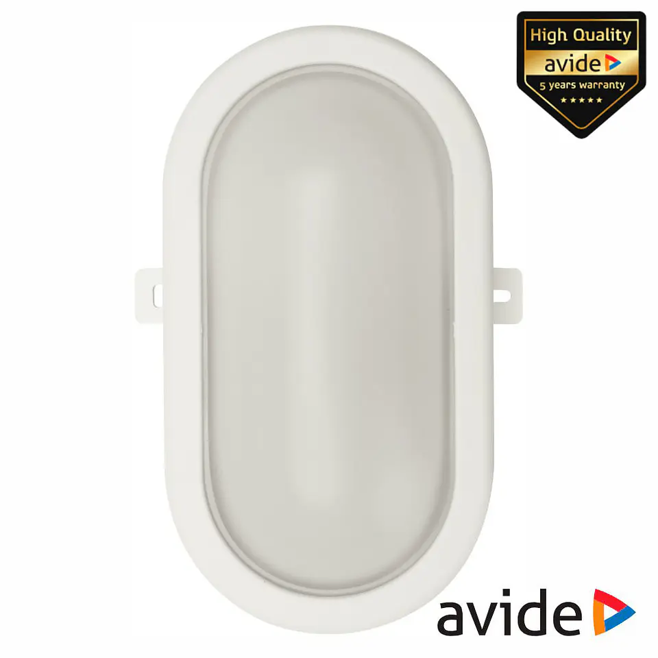 Painel Led Oval Aplique 12W IP54 1200LM 4000K AVIDE 1