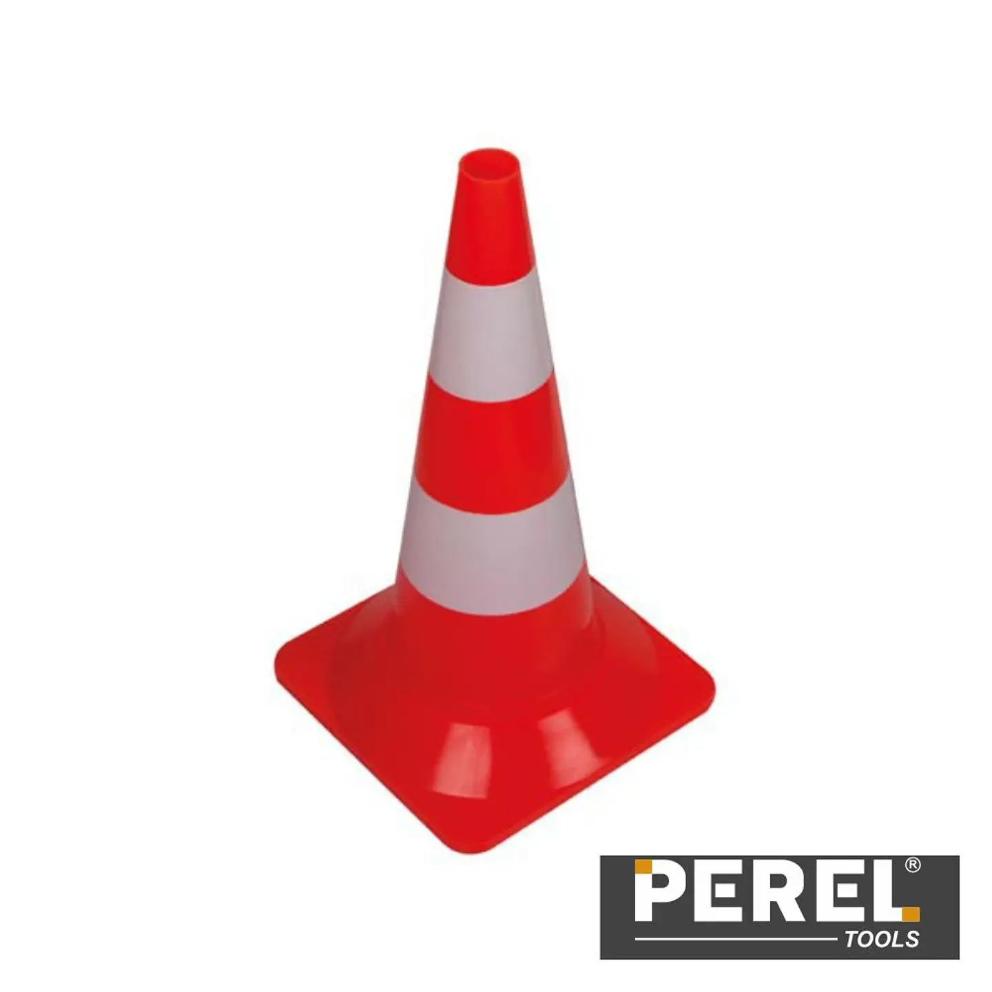 Cone De Sinalização Vermelho/Branco - 50 Cm - PEREL 1