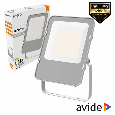 Foco LED Industrial 100W 230V 4000K 16000lm Cinza IP65 AVIDE