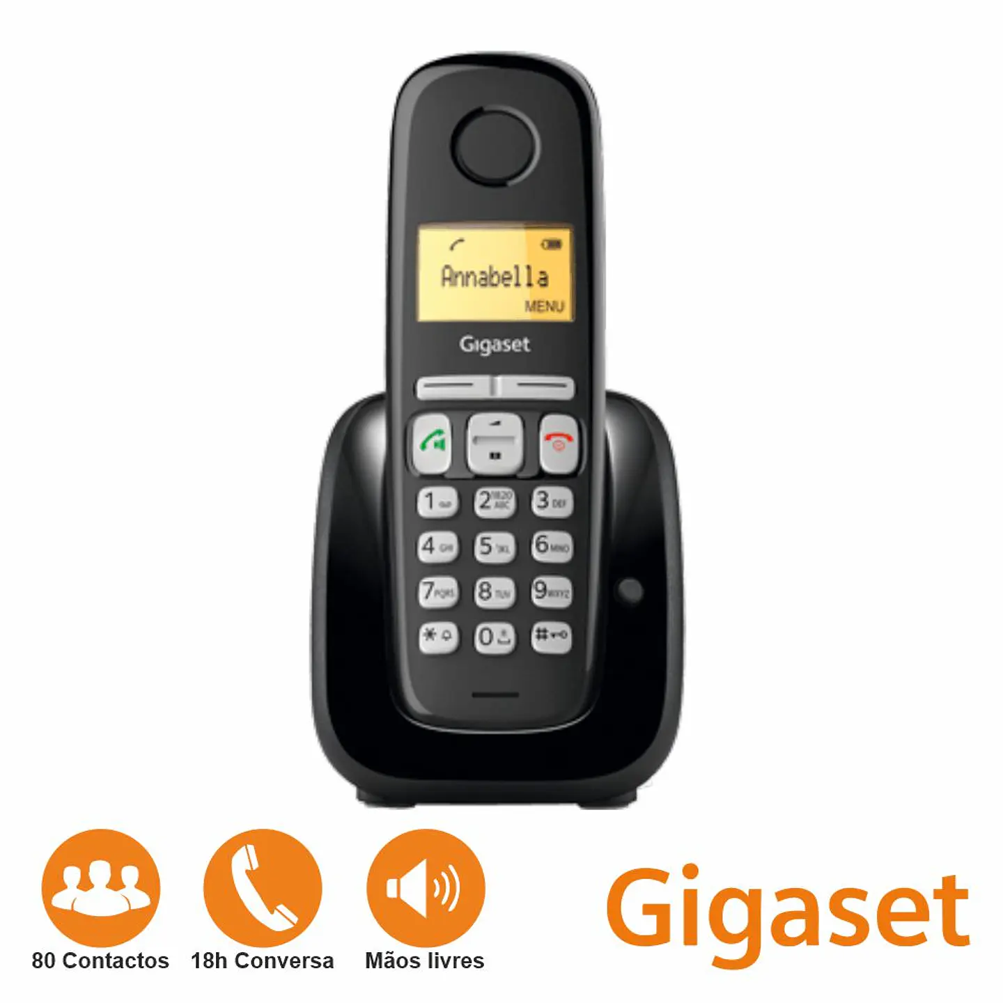 Telefone S/ Fios A280 Preto Gigaset 1