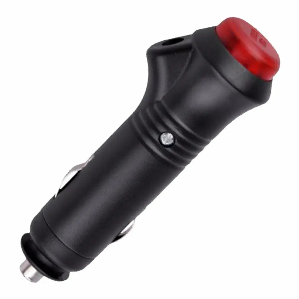 FICHA ISQUEIRO MACHO C/ INTERRUPTOR LED P/ SOLDAR 1