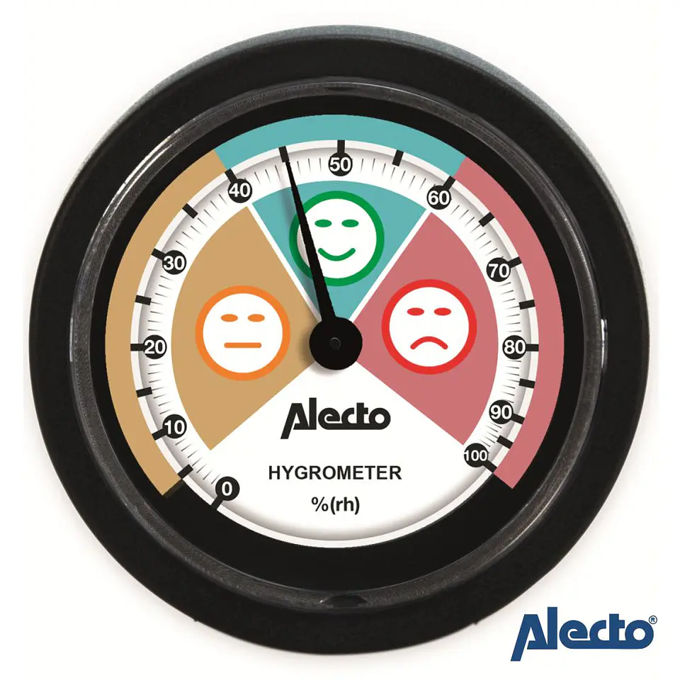 Higrómetro Analógico Preto ALECTO 1