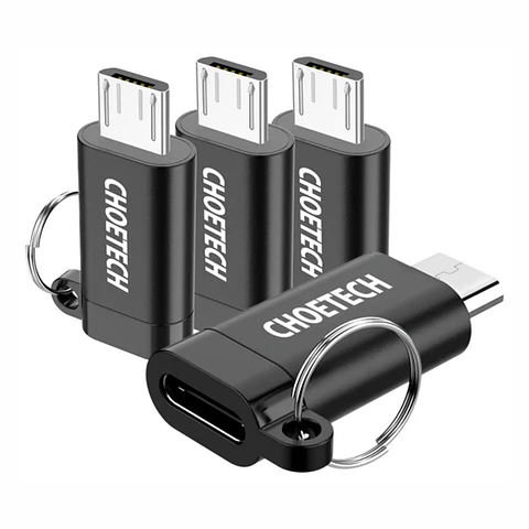 Conjunto 4 Adaptadores USB-C Fêmea / MicroUSB Macho