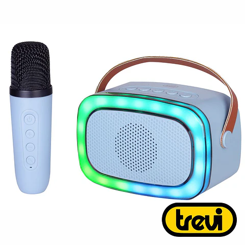 Coluna Bluetooth Portátil C/ Micros AUX/USB/SD/BT TREVI