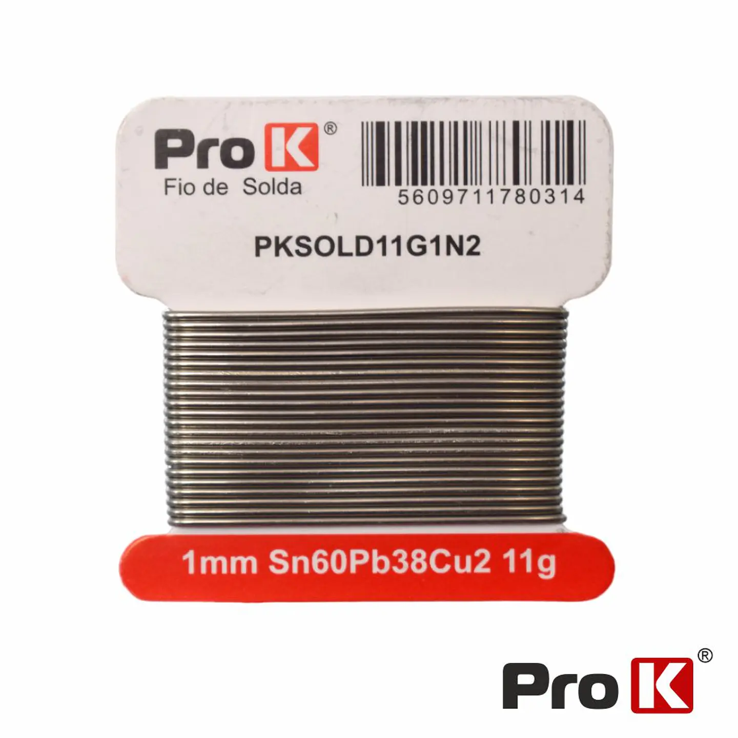 Solda 1mm Sn60Pb38Cu2 11g PROK 1