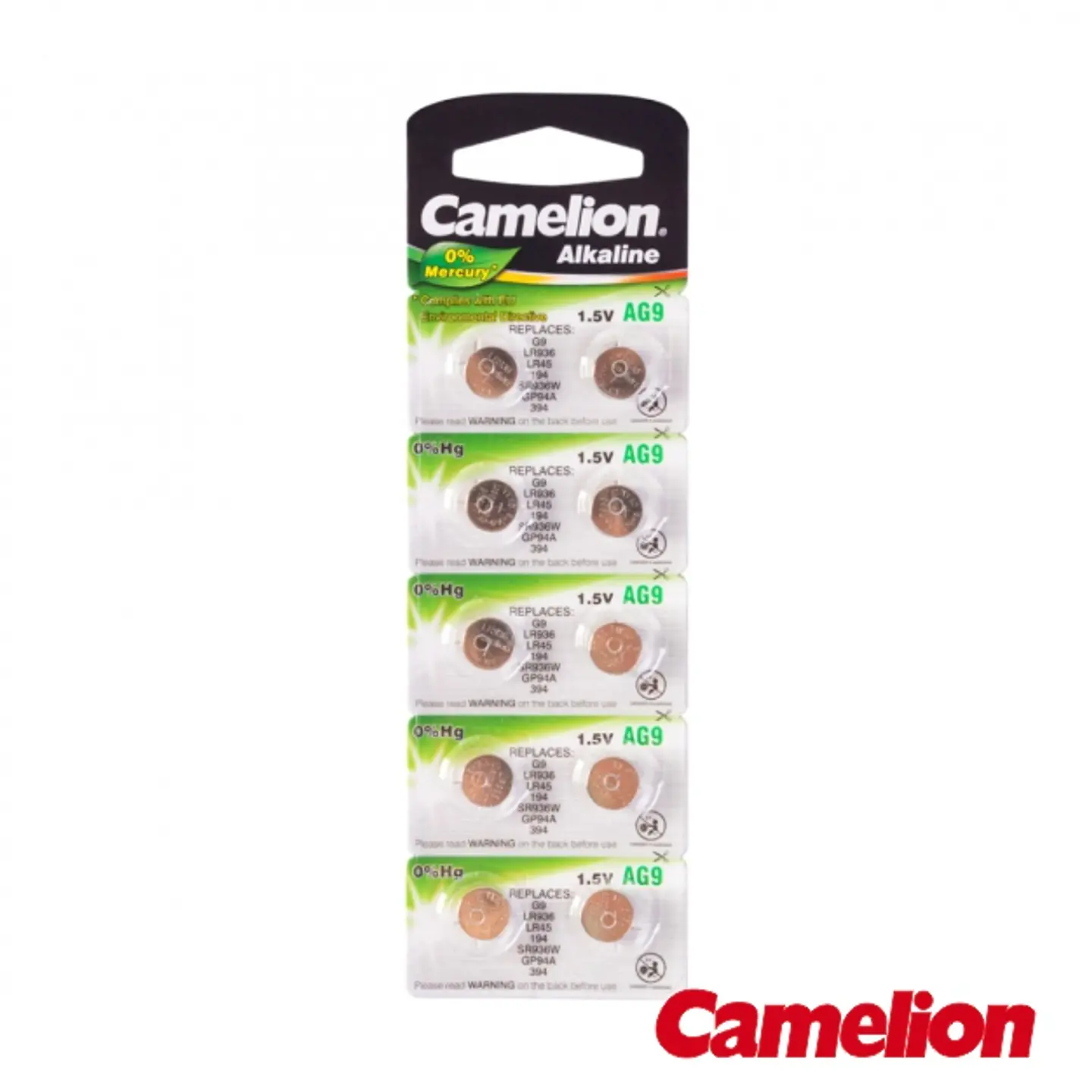 Pilha Botão Alcalina Ag9 / LR936 1.5v 10x Blister CAMELION 1
