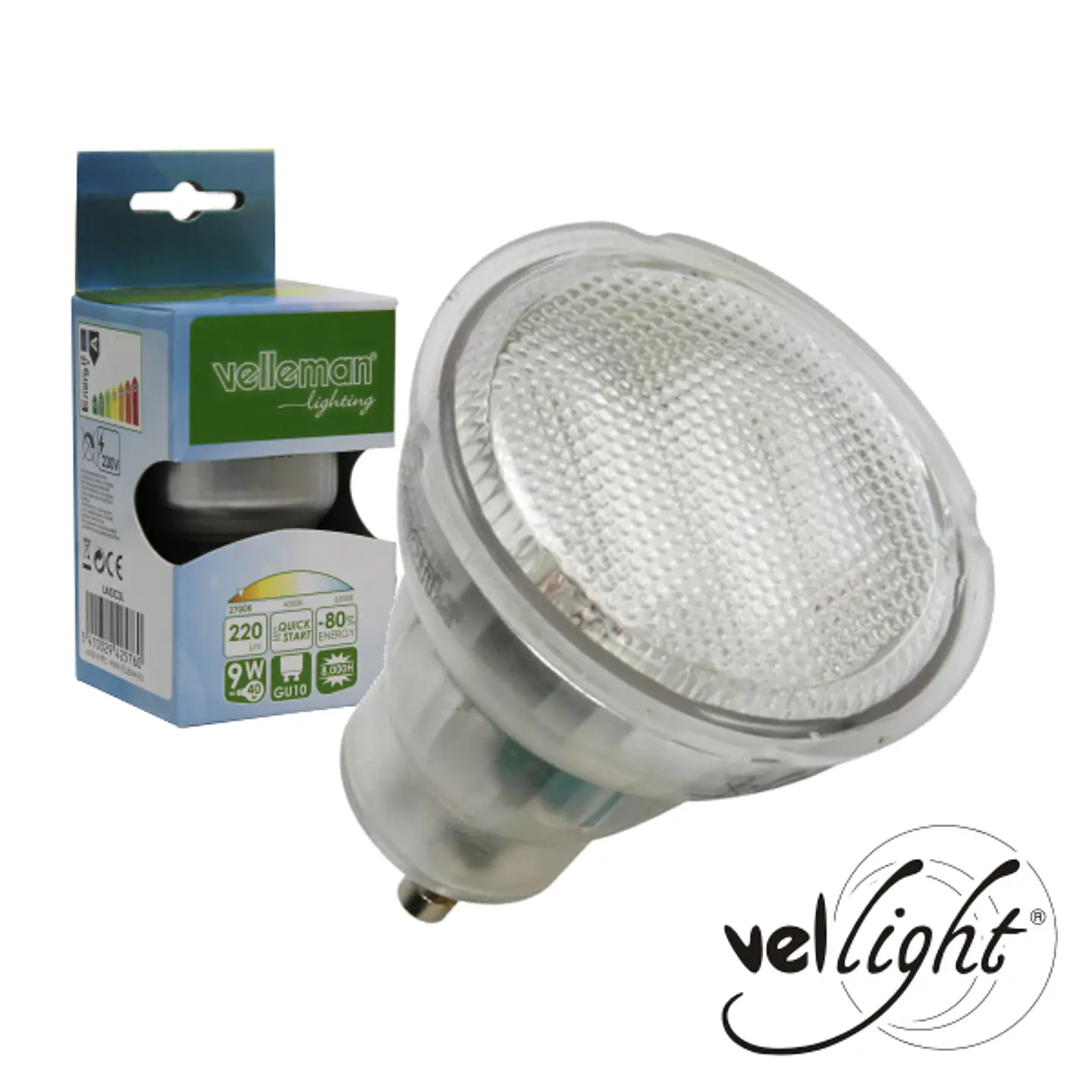 LÂMPADA GU10 9W=45W 230V ECO 220LM 2700K 1