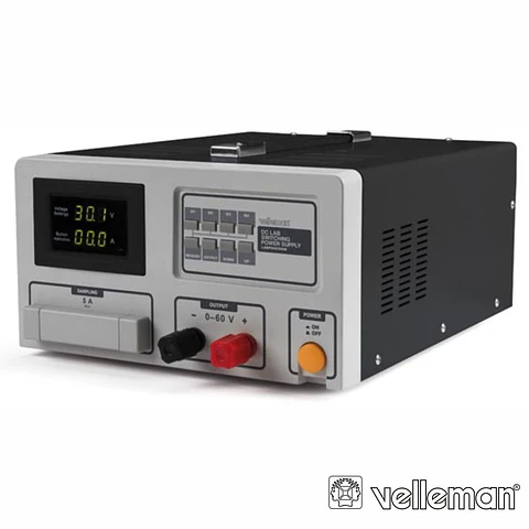Fonte de Alimentação Digital 0-60V / 0-30A VELLEMAN