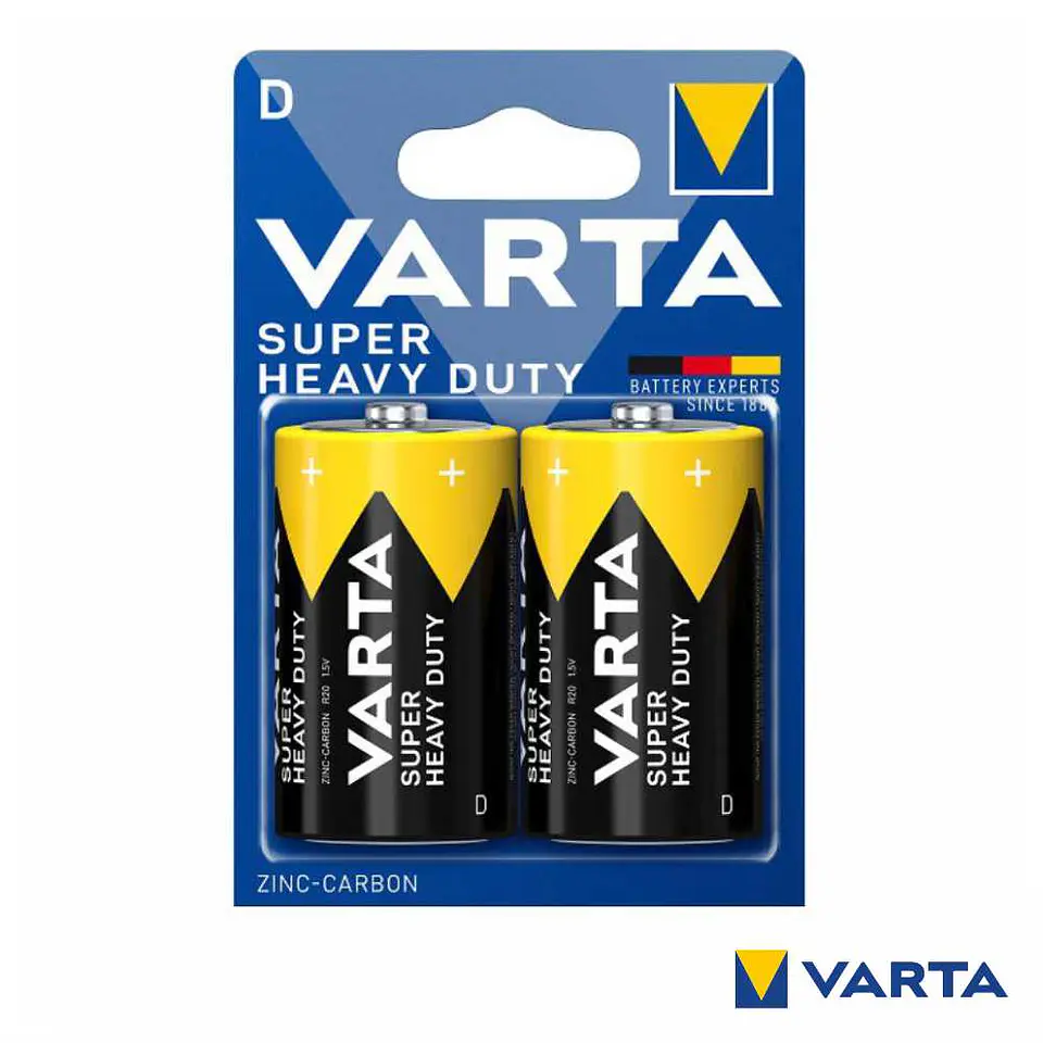 Pilha Zinco-Carvão R20/D 1.5V 2x Blister VARTA 1